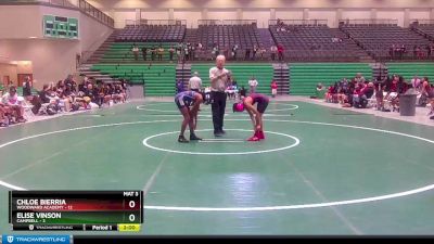 110 lbs Semis & 1st Wb (8 Team) - Elise Vinson, Campbell vs Chloe Bierria, Woodward Academy