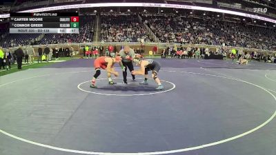 D2-138 lbs Cons. Round 3 - Carter Moore, Charlotte HS vs Connor Greer, John Glenn HS (Bay City)