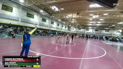 70 lbs Champ. Round 1 - Carson Butterick, Sturgis Youth Wrestling Club vs Gus Peyatt, Glendive Mat Devils