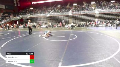 73 lbs Round Of 16 - Isaac Haddix, Thermopolis WC vs Timber Weber, Athlos Wrestling