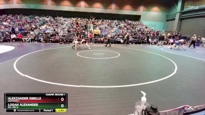 120 lbs Champ. Round 1 - Logan Alexander, Del Oro B vs Alekzander Isbelle, University