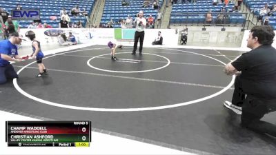 43 lbs Round 5 - Christian Ashford, Valley Center Kansas Wrestling vs Champ Waddell, Andover Wrestling Club