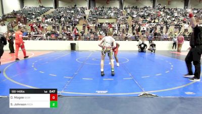 130-140 lbs Rr Rnd 1 - Dovi Magee, Georgia vs Sawyer Johnson, Rockmart Takedown Club