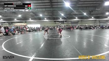 135 lbs Consi Of 32 #2 - Jett Hendricks, Sequoyah Tahlequah JH vs Hayden Tate, Wyandotte Youth Wrestling
