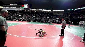 45 lbs Semifinal - Lorenzo Balamenti, BKV1 vs Samson Bowman, MOE1