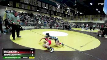 63 lbs Round 2 - Grayson Tatro, Fallbrook Wrestling Club vs Miranda Rodriguez, Powerline Wrestling