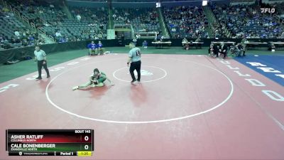 157 lbs Quarterfinal - Asher Ratliff, Columbus North vs Cale Bonenberger, Evansville North