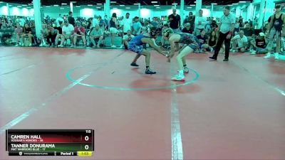 115 lbs Round 1 (6 Team) - Camren Hall, Vougar`s Honors vs Tanner Donurama, Mat Warriors Blue