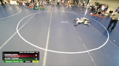 114 lbs Quarterfinal - Kayden Smith, Carbon Wrestling Club vs Ryder Thomas, Salem Elite Wrestling Club