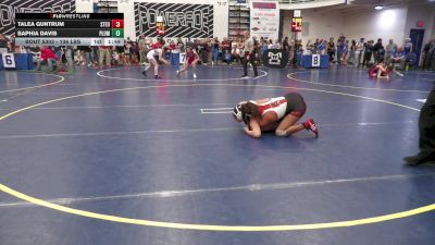 136 lbs Quarterfinal - Talea Guntrum, Steubenville-OH vs Saphia Davis, Plum