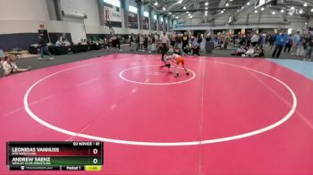 61 lbs Champ. Round 1 - Andrew Saenz, Wesley Club Wrestling vs Leonidas VanHuss, NTX Wrestling