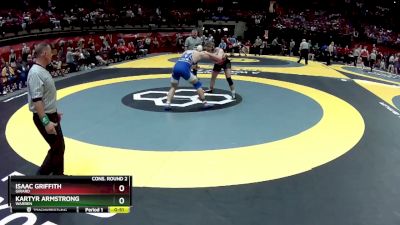 D2-215 lbs Cons. Round 2 - Isaac Griffith, Girard vs Kartyr Armstrong, Warren