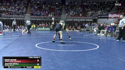1A-150 lbs Cons. Round 5 - Nate Wood, North Cedar, Stanwood vs Easton Krall, Wapsie Valley