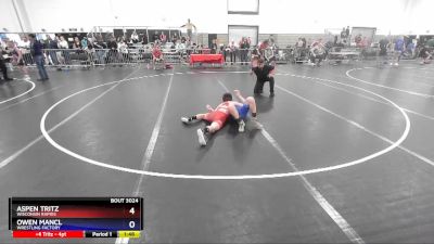 130 lbs Round 2 - Aspen Tritz, Wisconsin Rapids vs Owen Mancl, Wrestling Factory