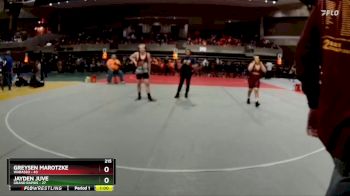 215 lbs Finals (8 Team) - Greysen Marotzke, Wabasso vs Jayden Juve, Grand Rapids