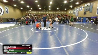 138 lbs Champ. Round 2 - Reese Evans, Mariposa vs Ezekiel Rangel, Central