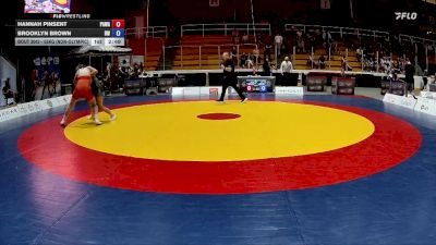 55kg (non-olympic) Quarterfinal - Hannah Pinsent, Pronghorn Amateur Wrestling Association vs Brooklyn Brown, Brock WC