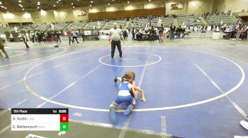 54 lbs 5th Place - Aquilino Ayala, Klamath Basin Warriors vs Connor Bettencourt, Orland WC