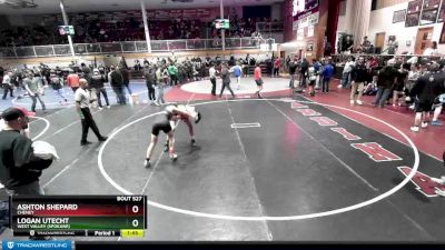 132 lbs Cons. Round 3 - Logan Utecht, West Valley (Spokane) vs Ashton Shepard, Cheney