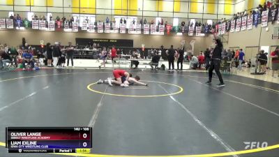 106 lbs Quarterfinal - Oliver Lange, Sebolt Wrestling Academy vs Liam Exline, Iowa City Wrestling Club