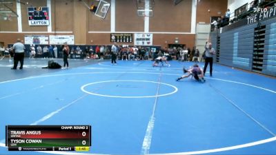 106 lbs Champ. Round 2 - Tyson Cowan, Lehi vs Travis Angus, Uintah