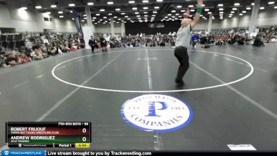 96 lbs Cons. Round 4 - Andrew Rodriguez, Jflo Trained vs Robert Frijouf, Tampa Bay Tigers Wrestling Club