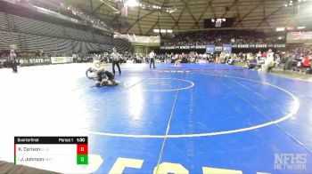 2A 144 lbs Quarterfinal - Jaxon Johnson, North Kitsap vs Konner Carlson, Ellensburg