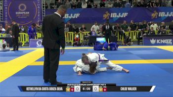 Chloe Walker vs Kethellyn Da Costa Souza Silva 2026 European Jiu-Jitsu IBJJF Championship