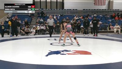 100 lbs Cons. Sub-semis - Emma Moya, Black Flag Wrestling Academy Inc vs Allison Cazares, Toss Em Up Wrestling Academy