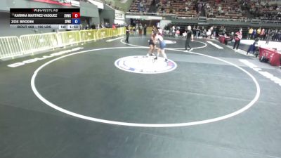 190 lbs Quarters - Karinna Martinez-Vasquez, Salinas Valley Wrestling Club (SVWC) vs Zoe Brodin, San Pedro High School Wrestling