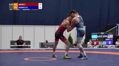 55 kg Round 2 - Brady Koontz, USA vs Yersin Abyir, KAZ