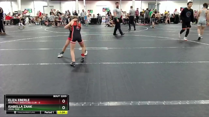 50-60 lbs Round 1 - Eliza Eberle, Wolfpack Wrestling Club vs Isabella ...
