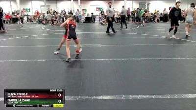 50-60 lbs Round 1 - Eliza Eberle, Wolfpack Wrestling Club vs Isabella Zaak, Legal Pain