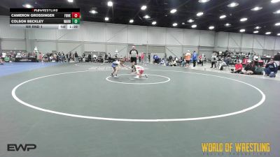 68 lbs Rr Rnd 1 - Cameron Grossinger, Funky Singlets 12U vs Colson Beckley, Warrior Up 12U