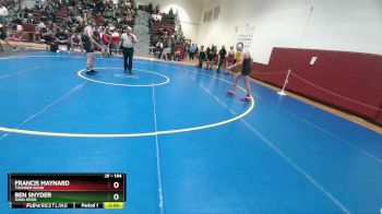 144 lbs Cons. Round 4 - Francis Maynard, Thunder Basin vs Ben Snyder, Wind River