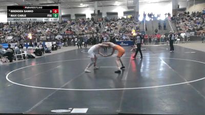 A 150 lbs Quarterfinal - Max Cable, Pigeon Forge High School vs Brenden Sanko, Signal Mountain High School