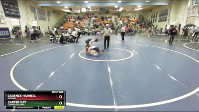 106 lbs Cons. Round 5 - Carter Day, Corona Del Mar vs Cadence Harrell, Mayfair