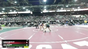 144 lbs Cons. Round 4 - Logan Bradley, Coeur D Alene vs Max Richins, Wasatch Utah