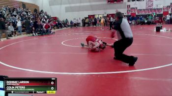 114 lbs Cons. Round 3 - Colin Peters, Kerkhoven-Murdock-Sunburg vs Dominic Larson, Worthington