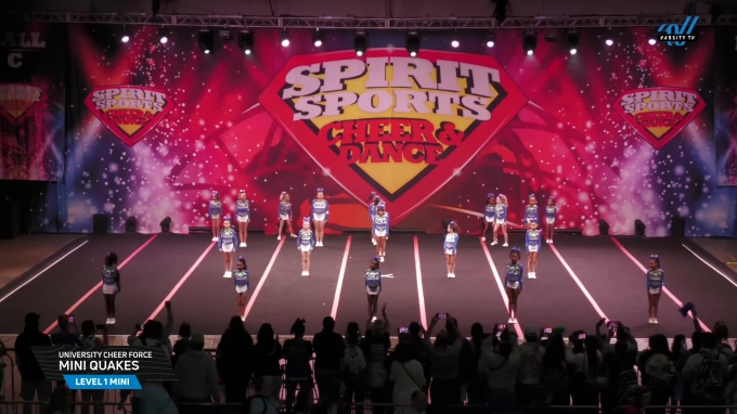 University Cheer Force - Mini Quakes [2025 L1 Mini Day 1] 2025 Spirit ...