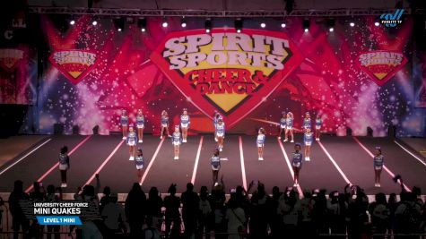 University Cheer Force - Mini Quakes [2025 L1 Mini Day 1] 2025 Spirit Sports Myrtle Beach Nationals