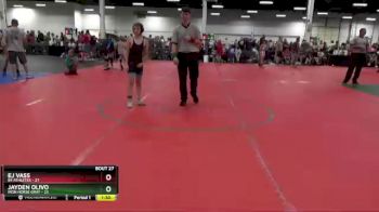 92 lbs Round 7 (8 Team) - Jayden Olivo, Iron Horse Gray vs EJ Vass, 84 Athletes