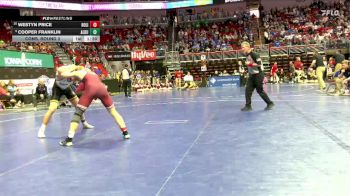 1A-144 lbs Cons. Round 3 - Cooper Franklin, Alburnett vs Westyn Price, North Linn
