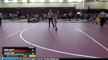 PW-3 lbs Round 2 - Addy Whitt, USA Mat Club vs Miriah Heim, Delaware County Wrestling Club