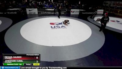 49 lbs 7th Place Match - JamesMark Curiel, California vs Michael Galindo, California