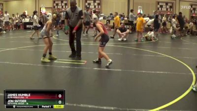 70 lbs Round 5 (6 Team) - James Humble, Elite Wrestling vs JON SNYDER, Keystone Krush