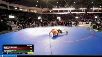 132 lbs Quarterfinal - Justyce Zuniga, Toppenish vs Adonai Garza, Kent Meridian