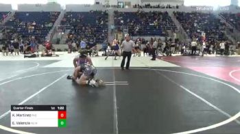 156 lbs Quarterfinal - Kaden Martinez, Prescott Valley Bighorns vs Elizar Valencia, NG Wrestling