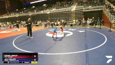 56 lbs Quarterfinal - Zayne Lawley, CWC Thunder vs Ace Phillips, Powell Wrestling Club