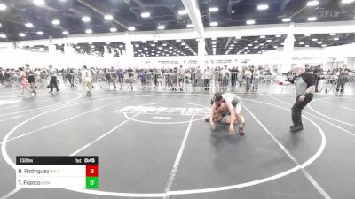 132 lbs Consi Of 8 #1 - Brennen Rodriguez, Gold Rush Wrestling vs Tyler Franco, Bonita HS